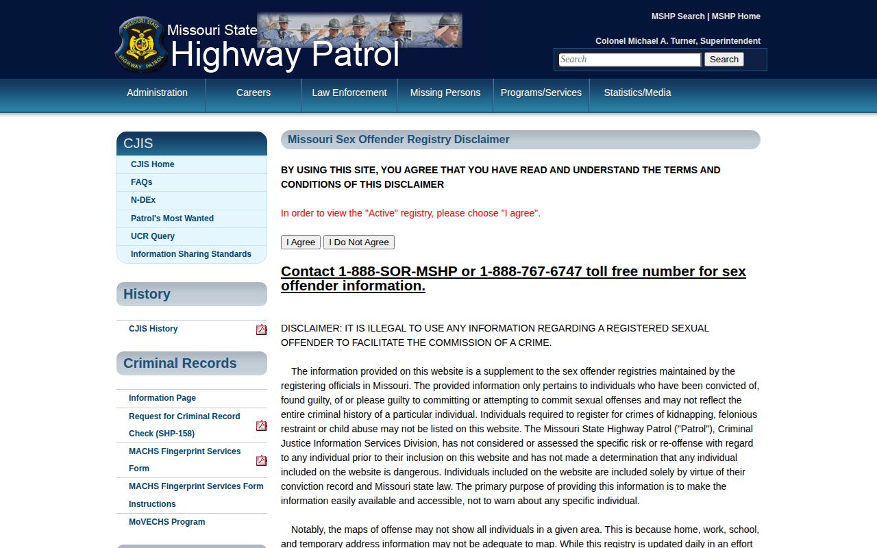Missouri registry information relevant to Andrew County released inmate photos